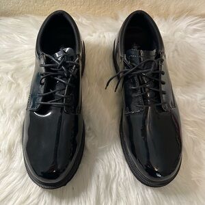 Bates Glossy Black Oxfords